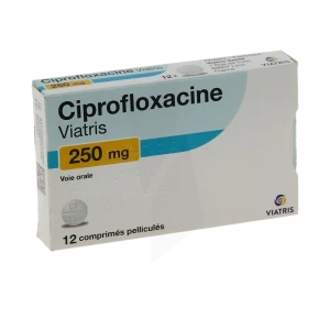Ciprofloxacine Viatris 250 Mg, Comprimé Pelliculé