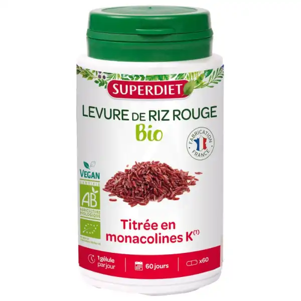 Superdiet Levure De Riz Rouge Bio Gélules B/60