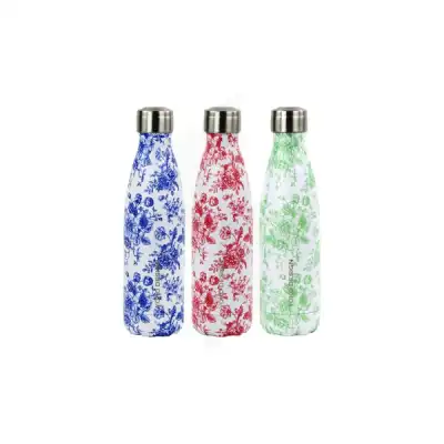 Yoko Design Bouteille Isotherme Toile De Jouy Rouge 500ml