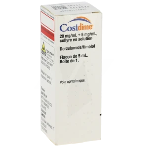 Cosidime 20 Mg/ml + 5 Mg/ml, Collyre En Solution