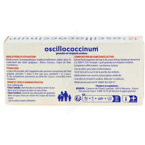 Oscillococcinum, Granules En Récipient Unidose