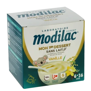 Modilac Mon 1er Dessert Sans Lait Pdr Vanille Dès 6 Mois 10sachets/18.6g