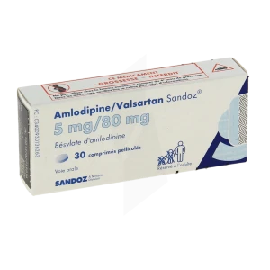 Amlodipine/valsartan Sandoz 5 Mg/80 Mg, Comprimé Pelliculé