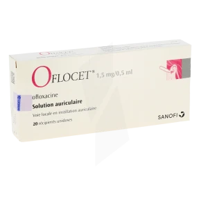 Oflocet 1,5 Mg/0,5 Ml, Solution Auriculaire En Récipient Unidose