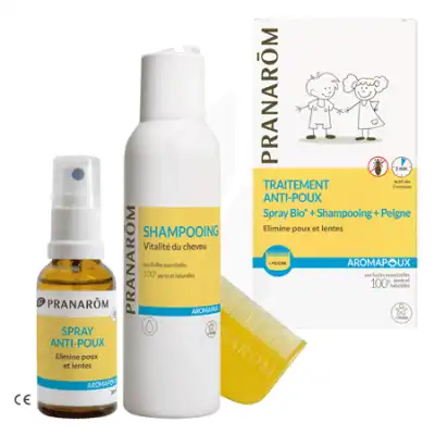 Pranarôm Aromapoux Traitement Complet Anti-poux 30ml + Peigne + Shampooing à IS-SUR-TILLE