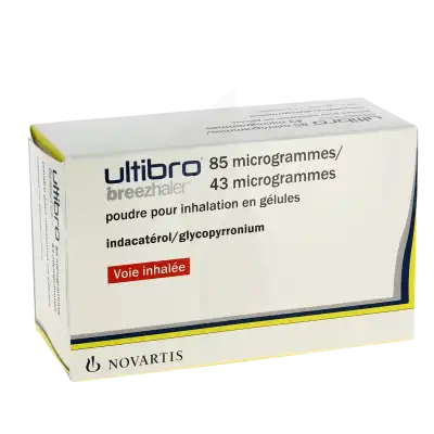 Ultibro Breezhaler 85 Microgrammes/43 Microgrammes, Poudre Pour Inhalation En Gélule à GRENOBLE