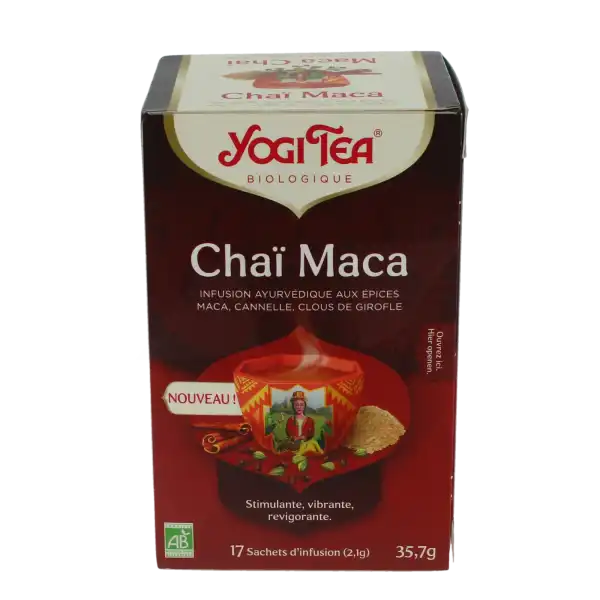 Yogi Tea Tisane Ayurvédique Chaï Maca Bio 17 Sachets/2,1g