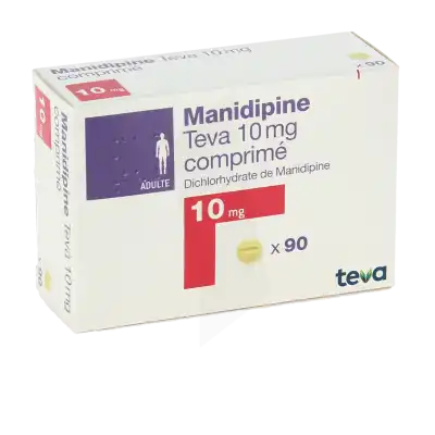 Manidipine Teva 10 Mg, Comprimé à Le Plessis-Bouchard