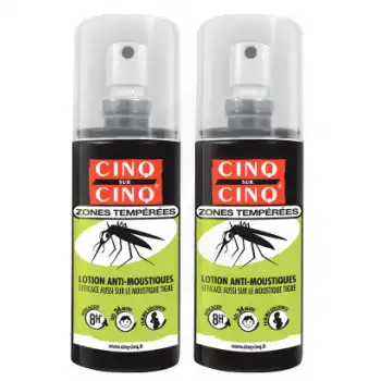 Cinq Sur Cinq Zones Temperees Lot Anti-moustique 2sprays/100ml à SAINT-CYR-SUR-MER