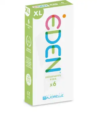 Eden XL Préservatif Fin Latex Lubrifié B/6