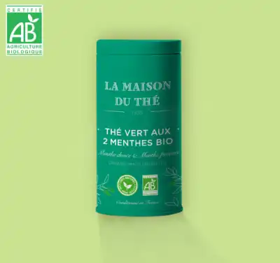 LA MAISON DU THE, Thé vert aux 2 menthes Bio (boite métal)