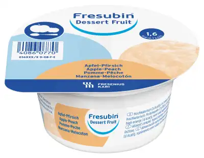 Fresubin Dessert Fruit Nutriment Pomme Pêche 4pots/125g à REIMS