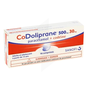Codoliprane 500 Mg/30 Mg, Comprimé