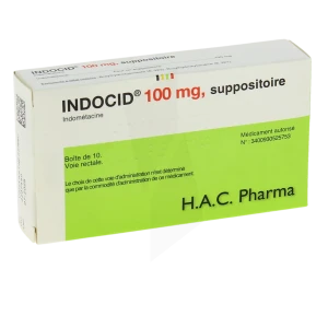 Indocid 100 Mg, Suppositoire