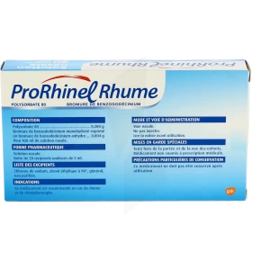 Prorhinel Rhume, Solution Nasale