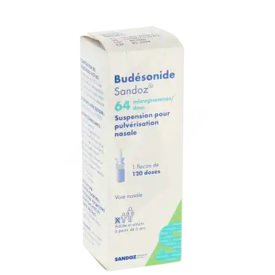 BUDESONIDE SANDOZ 64 microgrammes/dose, suspension pour pulvérisation nasale