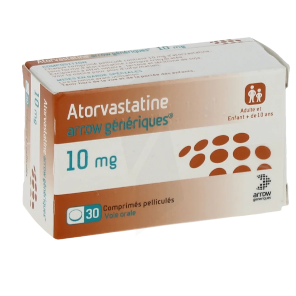 Atorvastatine Arrow Generiques 10 Mg, Comprimé Pelliculé