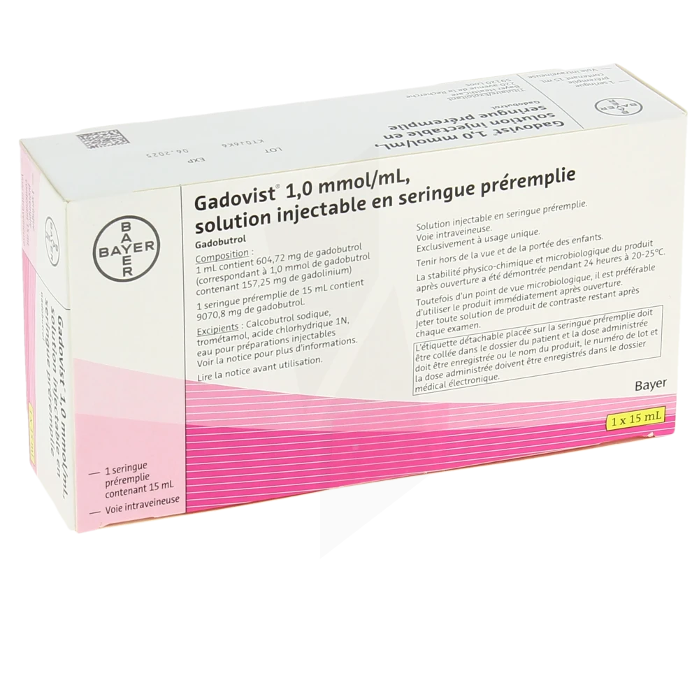 Gadovist 1,0 Mmol/ml, Solution Injectable En Seringue Préremplie