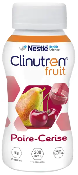 Clinutren Fruit Nutriment Poire Cerise 4 Bouteilles/200ml
