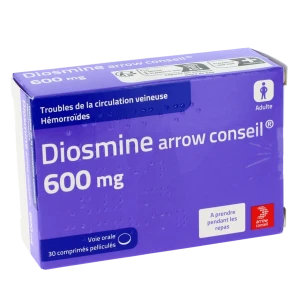 Diosmine Arrow Conseil 600 Mg, Comprimé Pelliculé