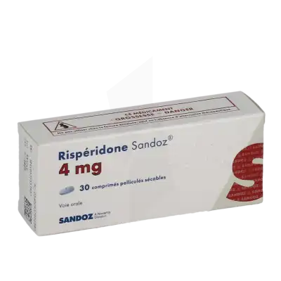 RISPERIDONE SANDOZ 4 mg, comprimé pelliculé sécable