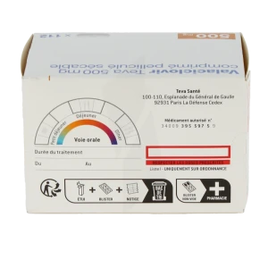 Valaciclovir Teva 500 Mg, Comprimé Pelliculé Sécable