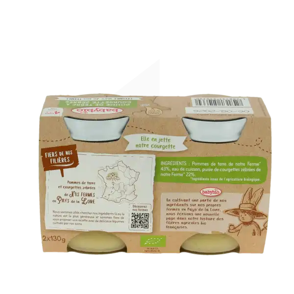 Babybio Alimentation Infantile Légumes De Notre Ferme 2pots/130g