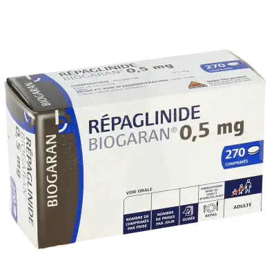 REPAGLINIDE BIOGARAN 0,5 mg, comprimé