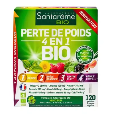 Santarome Bio Gélules Perte De Poids 4 En 1 B/120 à Poitiers
