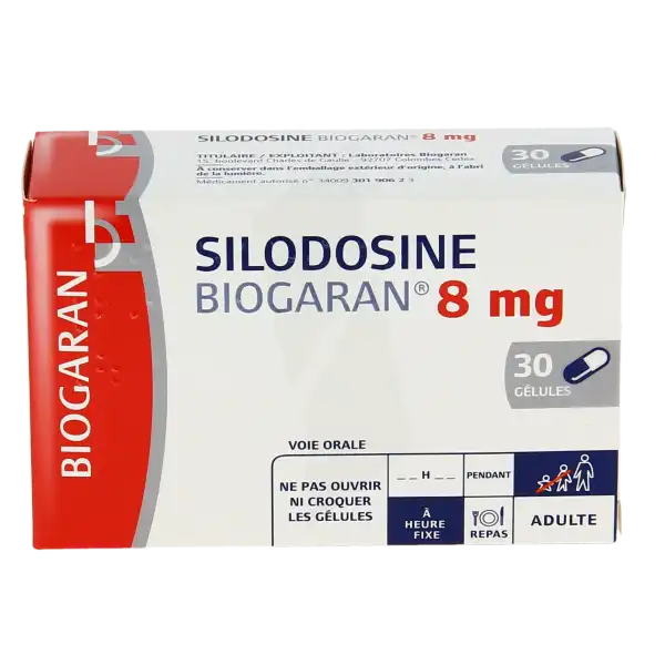 Silodosine Biogaran 8 Mg, Gélule