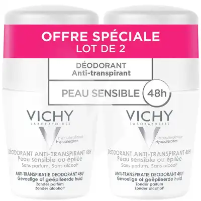 Vichy Déodorant Anti-transpirant 48h Peau Sensible 2roll-on/50ml à Aubervilliers