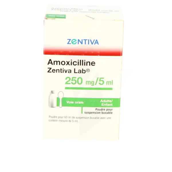 Amoxicilline Zentiva Lab 250 Mg/5 Ml, Poudre Pour Suspension Buvable