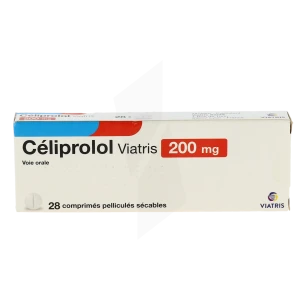Celiprolol Viatris 200 Mg, Comprimé Pelliculé Sécable