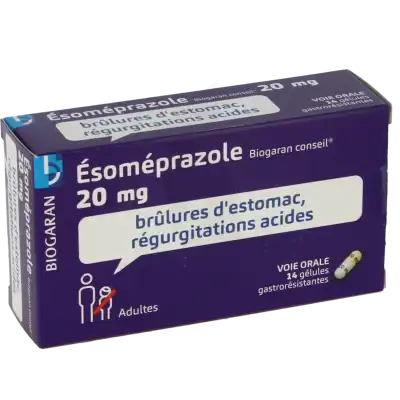 Esomeprazole Biogaran Conseil 20 Mg, Gélule Gastrorésistante à Mérignac
