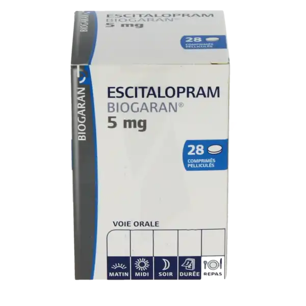 Escitalopram Biogaran 5 Mg, Comprimé Pelliculé