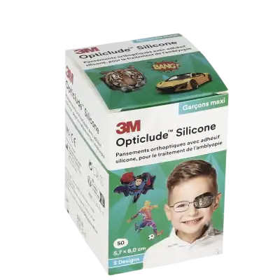 Opticlude Design Boy Pans Orthoptique Silicone Maxi 5,7x8cm B/50 à VIC-FEZENSAC