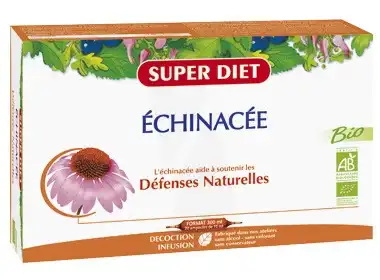 Superdiet Echinacée Bio Solution Buvable 20 Ampoules/15ml à Mérignac