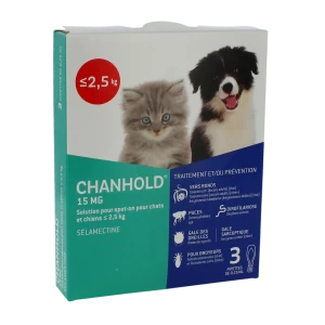 Chanhold 15 Mg Solution Pour Spot-on Pour Chats Et Chiens <= 2,5 Kg, Solution Pour Spot-on
