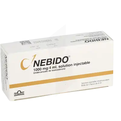 Nebido 1000 Mg/4 Ml, Solution Injectable à LIVRON-SUR-DROME