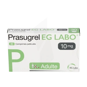 Prasugrel Eg Labo 10 Mg, Comprimé Pelliculé