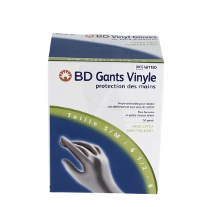 Bd Gants Vinyle, Small - Médium, 6 1/2 - 8, Bt 50