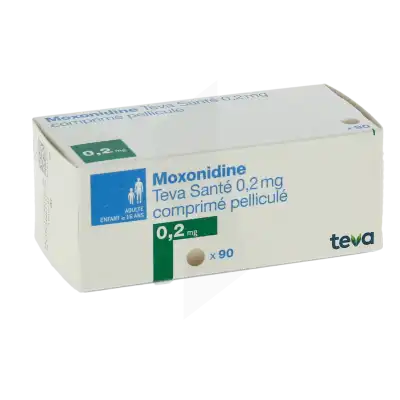 Moxonidine Teva Sante 0,2 Mg, Comprimé Pelliculé à Paris