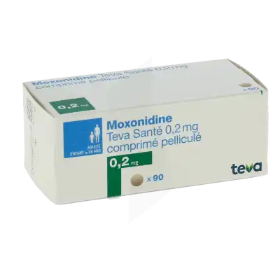 MOXONIDINE TEVA SANTE 0,2 mg, comprimé pelliculé