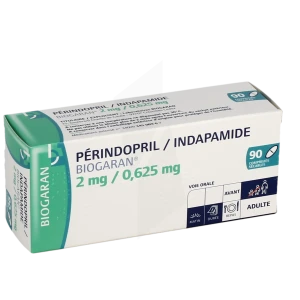 Perindopril/indapamide Biogaran 2 Mg/0,625 Mg, Comprimé Sécable