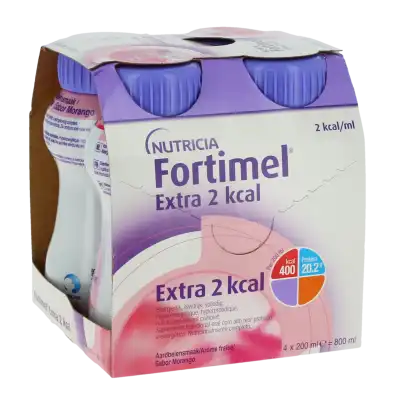 Fortimel Extra 2 Kcal Nutriment Fraise 4 Bouteilles/200ml à Gourbeyre