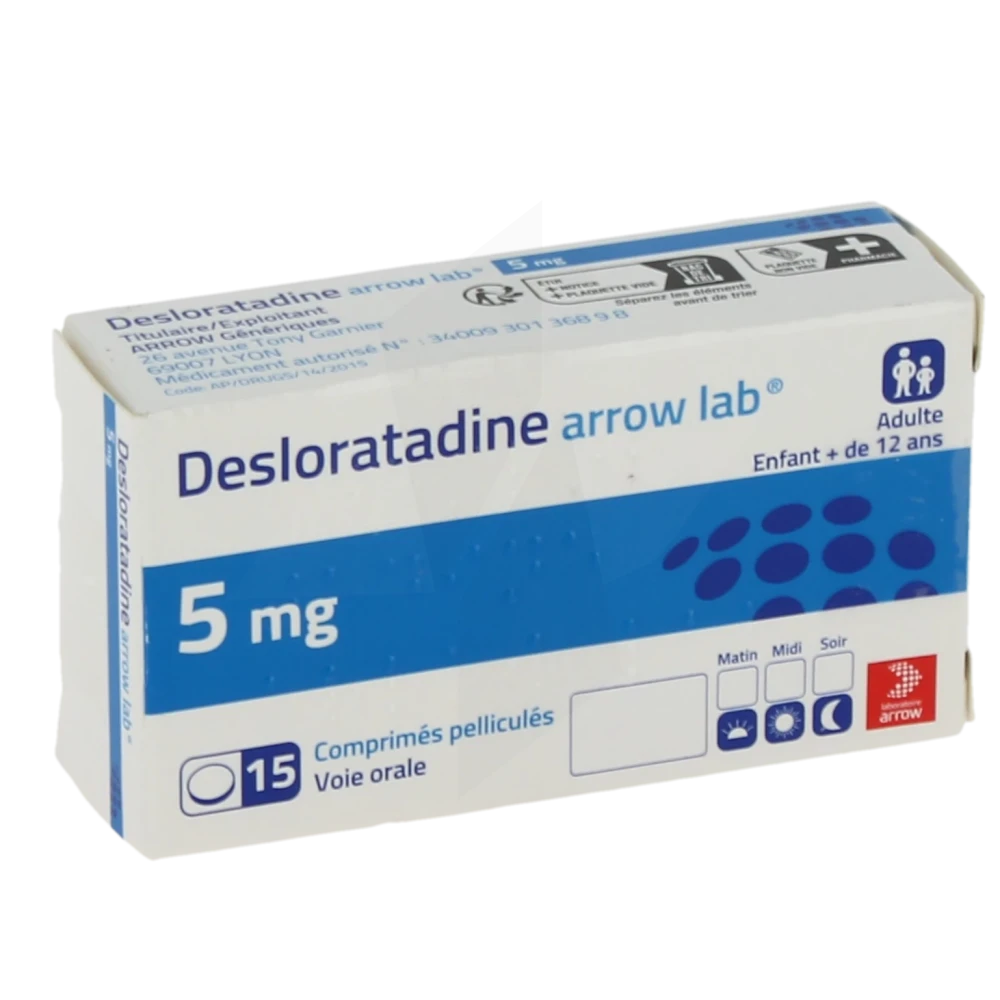 Desloratadine Arrow Lab 5 Mg, Comprimé Pelliculé