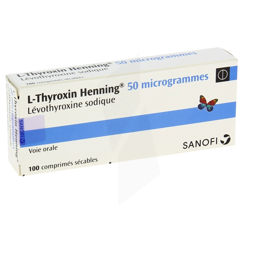 L-thyroxin Henning 50 Microgrammes, Comprimé Sécable