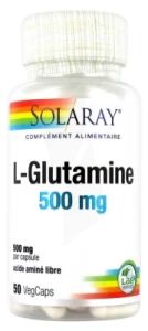 Solaray L-glutamine 500 Mg 50 Capsules VÉgÉtales