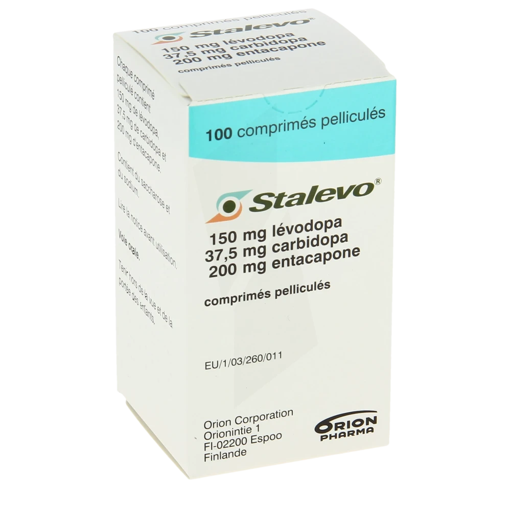 Stalevo 150 Mg/37,5 Mg/200 Mg, Comprimé Pelliculé