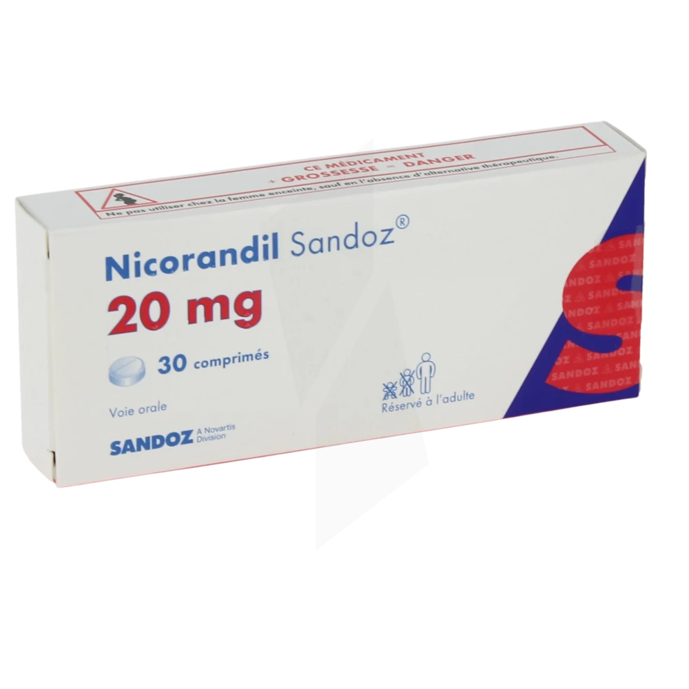 Nicorandil Sandoz 20 Mg, Comprimé